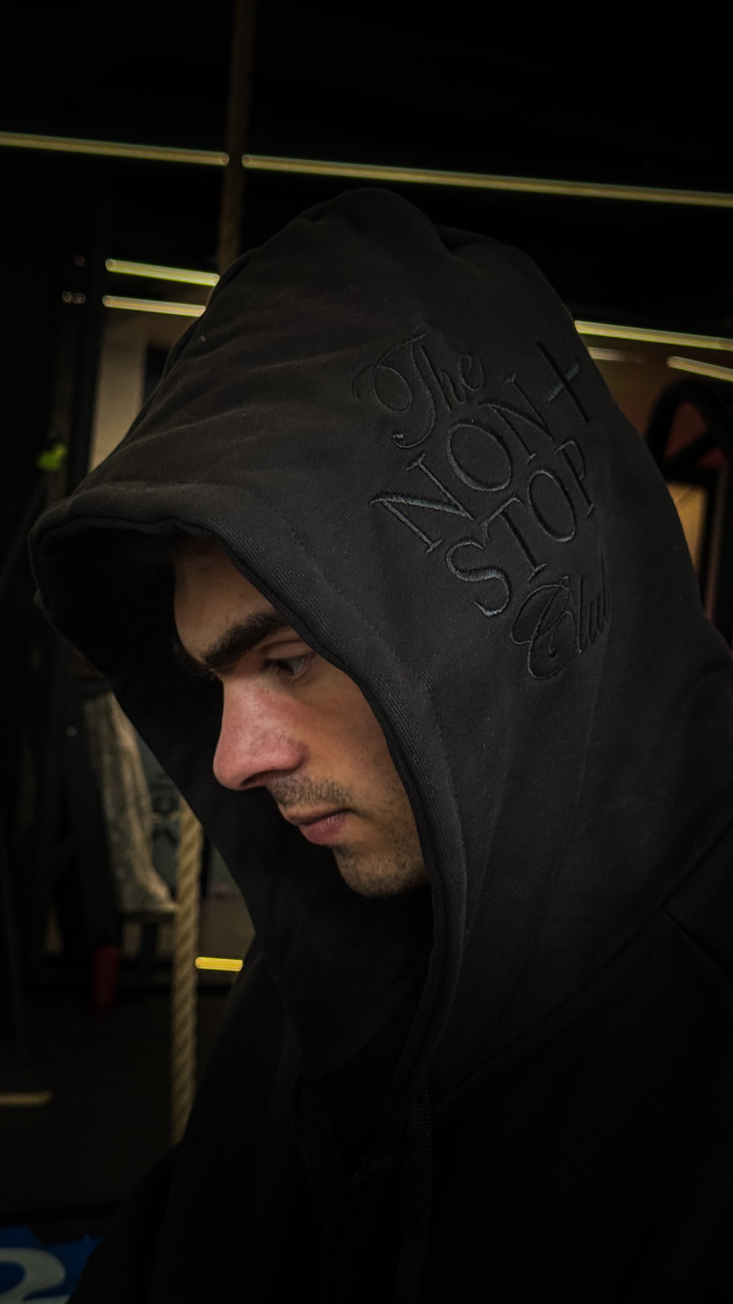 HOODIE FULL ZIP NONSTOP CLUB NEGRO