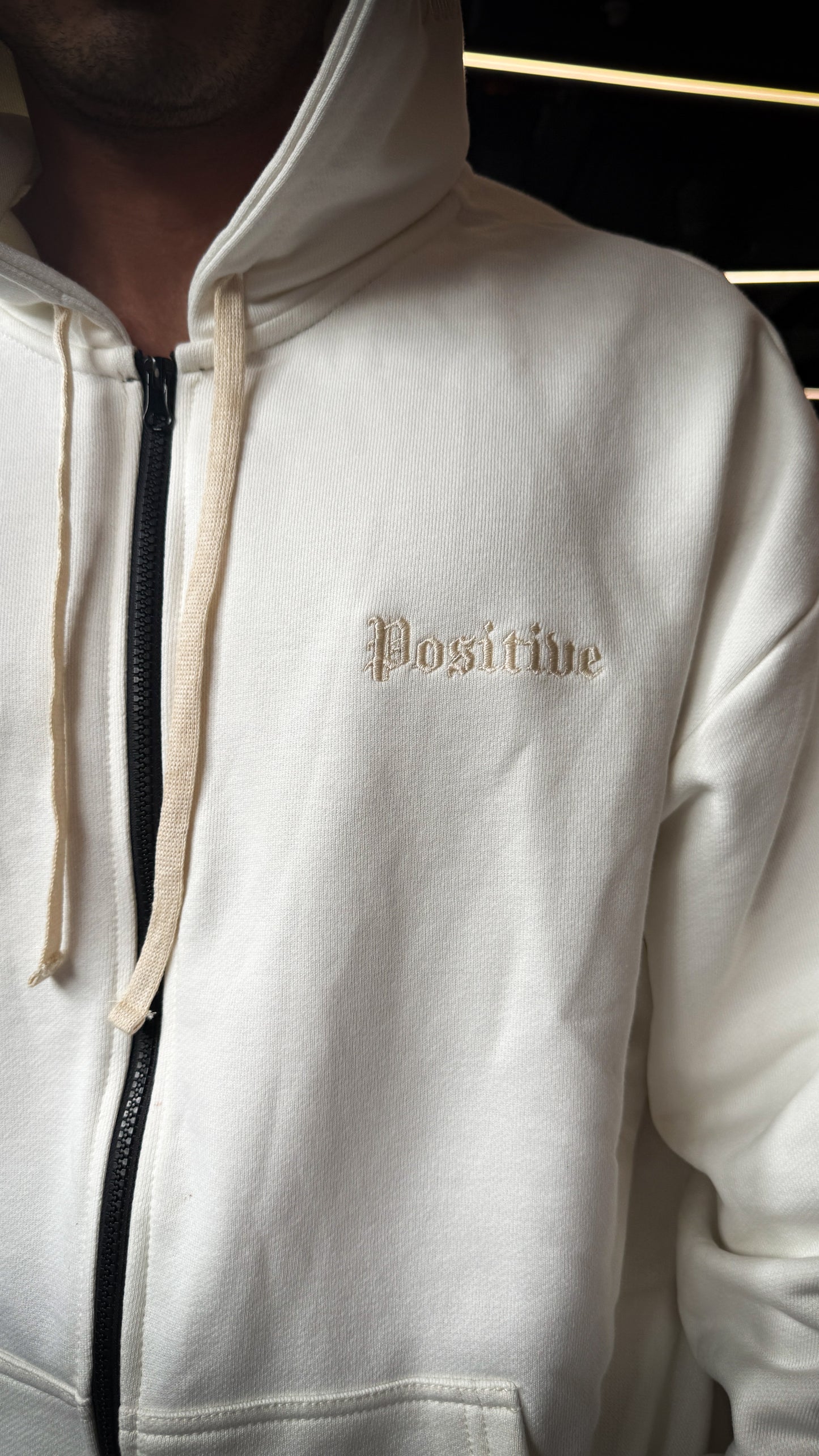 HOODIE FULL ZIP NONSTOP CLUB CREMA