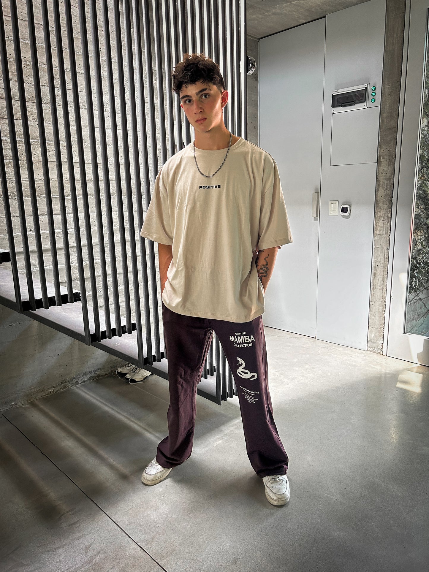 POLERA OVERSIZE MAMBA BEIGE