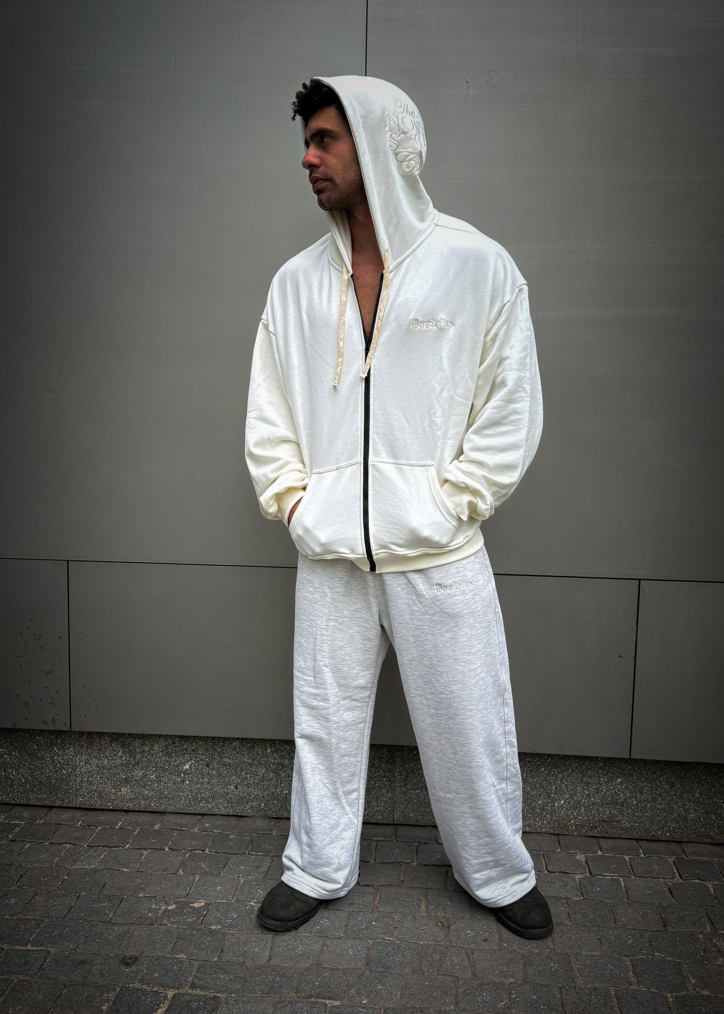HOODIE FULL ZIP NONSTOP CLUB CREMA