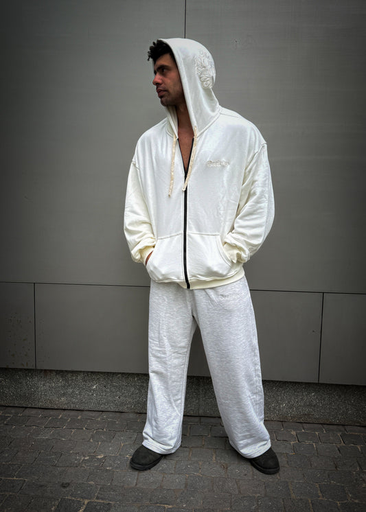 HOODIE FULL ZIP NONSTOP CLUB CREMA