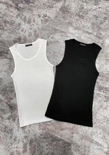 POLERA MUSCULOSA TANK TOP BLANCA